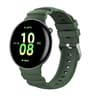 Honor Watch Fit Ocean Silicone Watch Band Two Color Breathable Replacement Strap with Silver Buckle