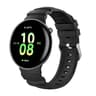 Honor Watch Fit Ocean Silicone Watch Band Two Color Breathable Replacement Strap with Silver Buckle