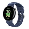 Honor Watch Fit Ocean Silicone Watch Band Two Color Breathable Replacement Strap with Silver Buckle