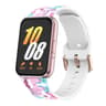 Samsung Galaxy Fit3 Silicone Watch Band With Gold Buckle Printed Adjustable Replacement Strap 7