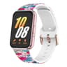 Samsung Galaxy Fit3 Silicone Watch Band With Gold Buckle Printed Adjustable Replacement Strap 10