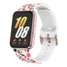 Samsung Galaxy Fit3 Silicone Watch Band With Gold Buckle Printed Adjustable Replacement Strap 12