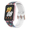 Samsung Galaxy Fit3 Silicone Watch Band With Gold Buckle Printed Adjustable Replacement Strap 16