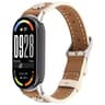 Xiaomi Smart Band 10 9 8 Leather Watch Band Rivet Camellia Microfiber Replacement Strap 3