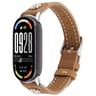 Xiaomi Smart Band 10 9 8 Leather Watch Band Rivet Camellia Microfiber Replacement Strap 4