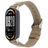 Xiaomi Smart Band 10 9 8 Leather Watch Band Rivet Camellia Microfiber Replacement Strap 8