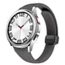 Samsung Galaxy Watch6 Magnetic Leather Watch Band Slim Silicone Watch Strap With Black Buckle 11