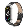 MIJOBS Xiaomi Mi Band 7 Strap Metal Case With Microfiber Leather Watch Band Replacement 8