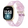 Fitbit Versa 3 Band Glitter Silicone Watch Strap Soft Adjustable Replacement Band 3