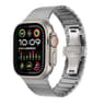 Apple Watch Titanium Watch Band With Butterfly Clasp Adjustable Metal Strap 10