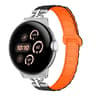 22mm Magnetic Silicone Watch Band D Shaped Tri Bead Adjustable Smartwatch Replacement Strap