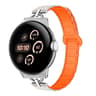 22mm Magnetic Silicone Watch Band D Shaped Tri Bead Adjustable Smartwatch Replacement Strap