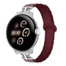 22mm Magnetic Silicone Watch Band D Shaped Tri Bead Adjustable Smartwatch Replacement Strap