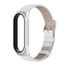 Mijobs Genuine Cowhide Xiaomi Mi Band 6 Leather Strap Adjustable Replacement Watch Band for Mi Band 5