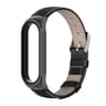 Mijobs Genuine Cowhide Xiaomi Mi Band 6 Leather Strap Adjustable Replacement Watch Band for Mi Band 5