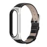 Mijobs Genuine Cowhide Xiaomi Mi Band 6 Leather Strap Adjustable Replacement Watch Band for Mi Band 5