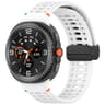 Samsung Galaxy Watch8 Magnetic Silicone Watch Band Breathable Stitched Replacement Strap With Black 10