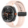 Samsung Galaxy Watch8 Magnetic Silicone Watch Band Breathable Stitched Replacement Strap With Black 11