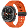 Samsung Galaxy Watch8 Magnetic Silicone Watch Band Breathable Stitched Replacement Strap With Black 1
