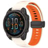 Garmin Fenix 8 AMOLED 47mm Magnetic Silicone Watch Band Two Color Quick Release Replacement Strap 12