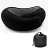 U shaped Pillow Snail Style Travel Neck Support, Portable Adjustable Soft Noon Break Sleep Pillows, Travel Neck Pillow