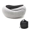 U shaped Pillow Snail Style Travel Neck Support, Portable Adjustable Soft Noon Break Sleep Pillows, Travel Neck Pillow