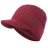 Stylish Unisex Warm Winter Hats, Add Fur Lined Soft Beanie Cap With Brim, Thick Knitted Hats For Men & Women