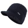 Stylish Unisex Warm Winter Hats, Add Fur Lined Soft Beanie Cap With Brim, Thick Knitted Hats For Men & Women