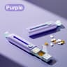 Compartments Anti-Spill Pill Organizer, Push Pop Slide Travel Case, BPA-Free and Food-Grade for Vitamins Supplements