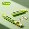 Compartments Anti-Spill Pill Organizer, Push Pop Slide Travel Case, BPA-Free and Food-Grade for Vitamins Supplements