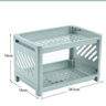2Tier Office Organizer with Hollow Design Multifunctional Desktop Storage Rack for Stationery