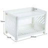 2Tier Office Organizer with Hollow Design Multifunctional Desktop Storage Rack for Stationery
