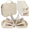 Jewelry Storage Book Binder with Clear Zipper, Travel Jewelry Organizer Case, Velvet Pouch for Traveling Earrings