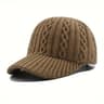 Autumn/Winter Fashion Peaked Hat, Trendy Knitted Baseball Cap For Men And Women, Versatile and Warm Headwear