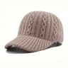 Autumn/Winter Fashion Peaked Hat, Trendy Knitted Baseball Cap For Men And Women, Versatile and Warm Headwear