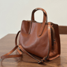 Spring New Portable Top Layer Cowhide Womens Casual Tote Bag Small Leather Single Shoulder Crossbod 3