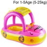 Car Shaped Toddler Pool Float With Steering Wheel  Baby Swim Ring For Kids Summer Water Fun 7