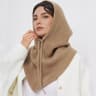 Women Winter Balaclava Hat Knitted Beanies For Girls Warm Outdoor Hooded Scarf With Neck Collar One 9