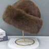 Furry Hats For Women Thickened Winter Outfits Solid Color Mongolian Style Hats 9