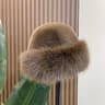 Fluffy Fur Winter Hat Womens Ski Cap Thick Warm Windproof Faux Fur Russian Fishermans Mink Snow Hat 14