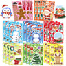 Kids DIY Puzzle Stickers Cartoon Christmas Snowman Party Decor Waterproof Jigsaw Toy Make A Face 8