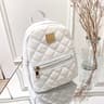 Floral Embroidered Backpack for Women Cute PU Leather Daypack