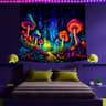 Tree of Life Blacklight Tapestry for Psychedelic Boho Dorm Decor