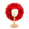 Large Satin Bonnet For Sleeping With Adjustable Tie Band 8