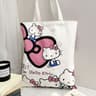 Hello Kitty Tote Bag Large Capacity Canvas Shoulder Bag For Girls 8