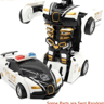 Transformable Robot Sports Car Toys No Batteries Educational Kids Gift Colorful Model Vehicle for