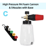 Premium Adjustable Foam Cannon For Pressure Washer Snow Foam Lance Car Wash Foam Gun Kit 4