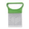 PrecisionCut Stainless Steel Onion Slicer Holder & Meat Tenderizer Tool with Safety Cover