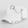Urban Edge Cotton Punk Baseball Cap Creative Piercing Ring Hip Hop Snapback Hat