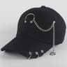 Urban Edge Cotton Punk Baseball Cap Creative Piercing Ring Hip Hop Snapback Hat